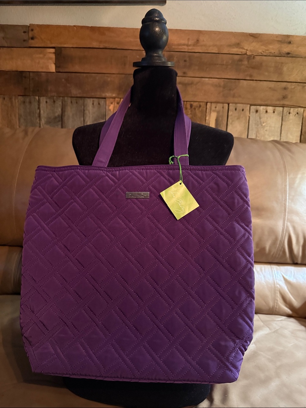 Vera Bradley Elderberry Quilted Tote Bag